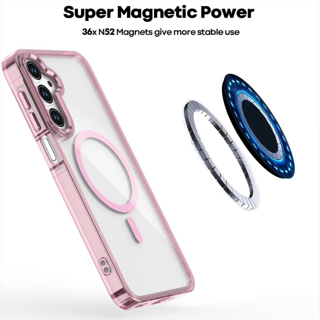 For Galaxy A25 A05 A05S Clear Magnetic Case,Compatible MagSafe Shockproof Protection Cover For Samsung Galaxy A55 A35 5G,A15