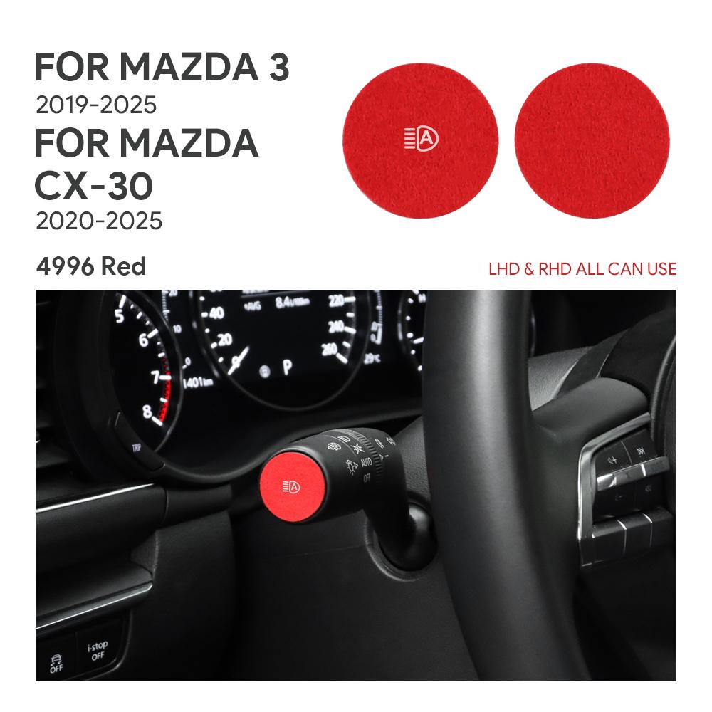 2PCS Top Suede Trim LHD RHD Sticker For Mazda 3 BP Axela CX30 CX-30 2019 2020 2025 2025 2025 2025 2025 Car Wiper Shift Lever