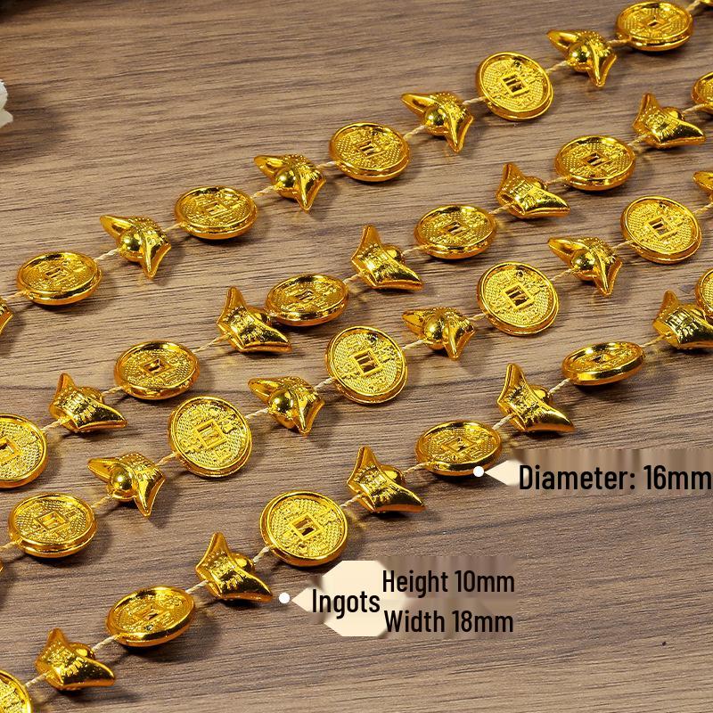 Earth Toned Acrylic Bead String: 8+4mm Beads for Wedding, Christmas Tree Decor & DIY Jewelry