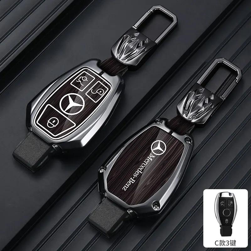 EKR2  Zinc Alloy Car Remote Key Case Cover Shell for Mercedes Benz A B C E Class GLS GLA GLK GLC CLS CLA AMG W204 W205 W212 W463 W176