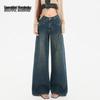 BEAUTIFUL WARDROBE Women's American Retro Wide-Leg Jeans
