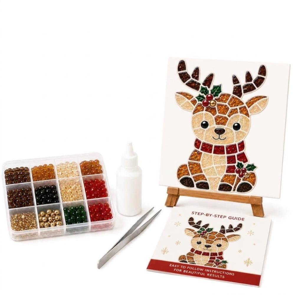 Colorful Glass Christmas Sea Glass Painting Art Set DIY Sea Glass Mosaic Set Christmas Decor