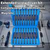 50/36 Pcs 75mm Extra Long Magnetic Screwdriver Bits Set Tool Kit Includes Security Torx Star Hex Spline for Precision Repairs an