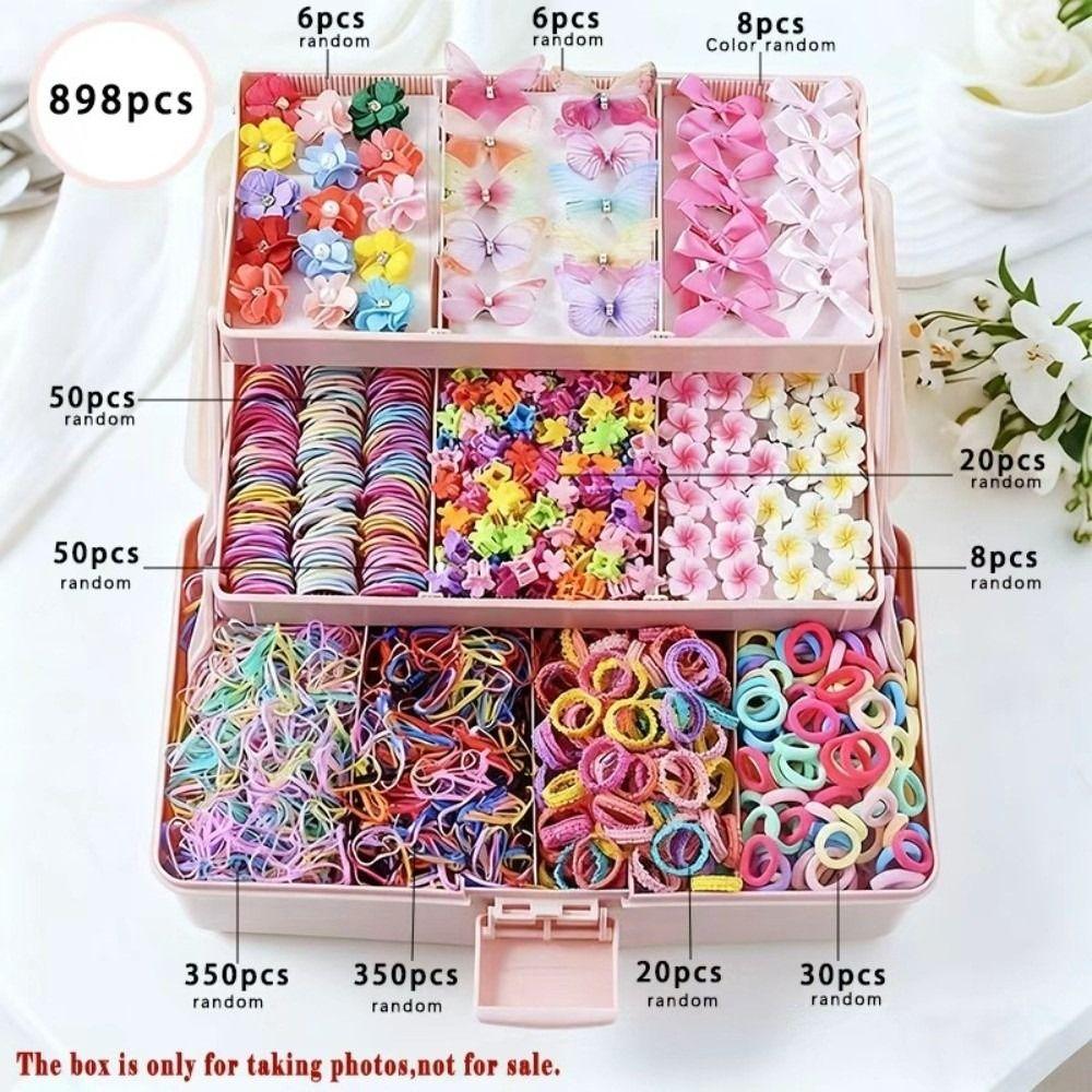 Elastic Girls Hair Accessories Set Headbands Hair Ties Set New Ponytail Holders Girls Daily Wear