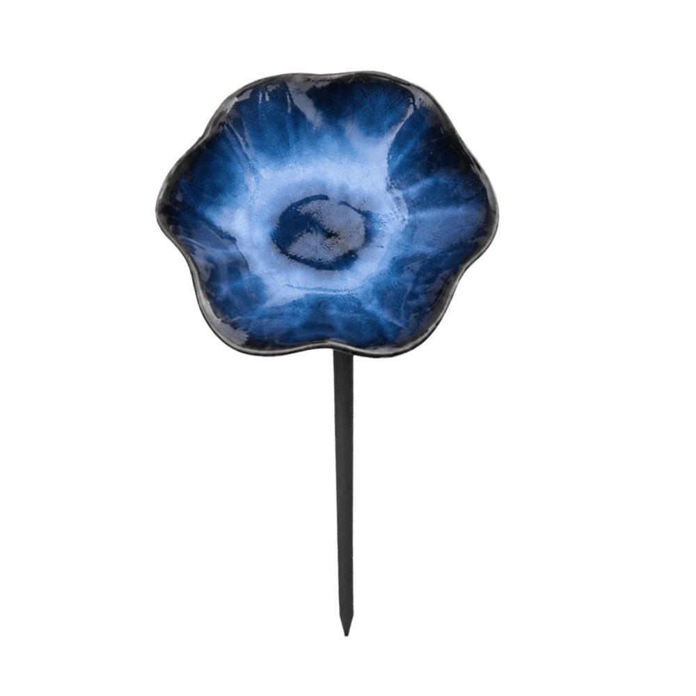 Watering Station Flower Garden Stake Ceramic Bird Feeder Tray Bee Butterfly Water Feeder Outdoor