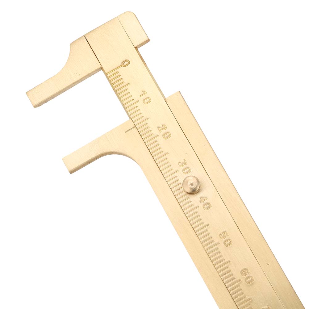 Measuring Tool Portable  Solid Copper Vernier Caliper 0 80mm Caliper Ruler for Archaeology