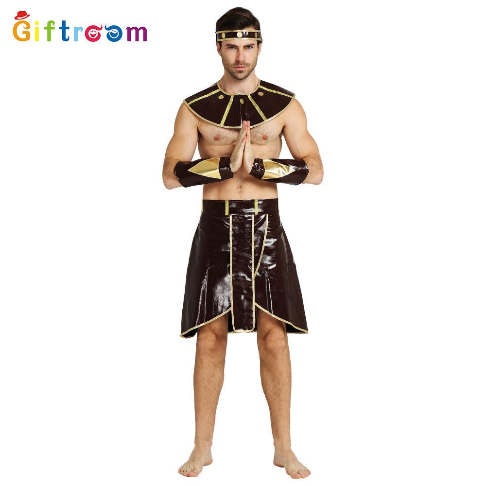 Auffälliges Ägyptisches Pharaonen Kostüm für Herren für Halloween und Theatervorführungen