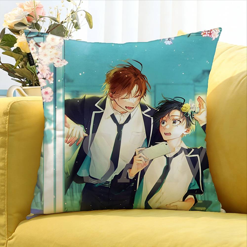 Sasaki to Miyano BL World Various Sizes Square Pillow Case For Car Home Bedchamber Decor
