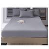 2024 Non-slip Solid Color Single Bed Fitted Sheet Dust Cover - Ins Style