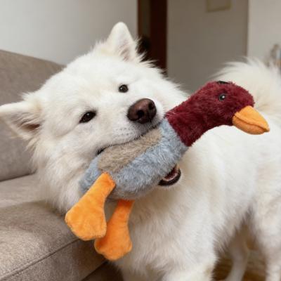 Dog Plush Toy Interactive Squeaky Stuffed Animal Toy Soft Duck Rabbit Donkey Dog Chew Toy for Heavy Chewers Small Medium Large Dogs Fetch Lovers