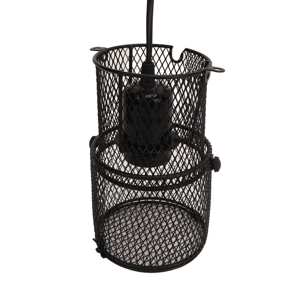 Reptile Heat Lamp Guard Avoid Scald Retractable Heating Lamp Mesh Cover Heat Protector with E27 Ceramic Lamp Holder