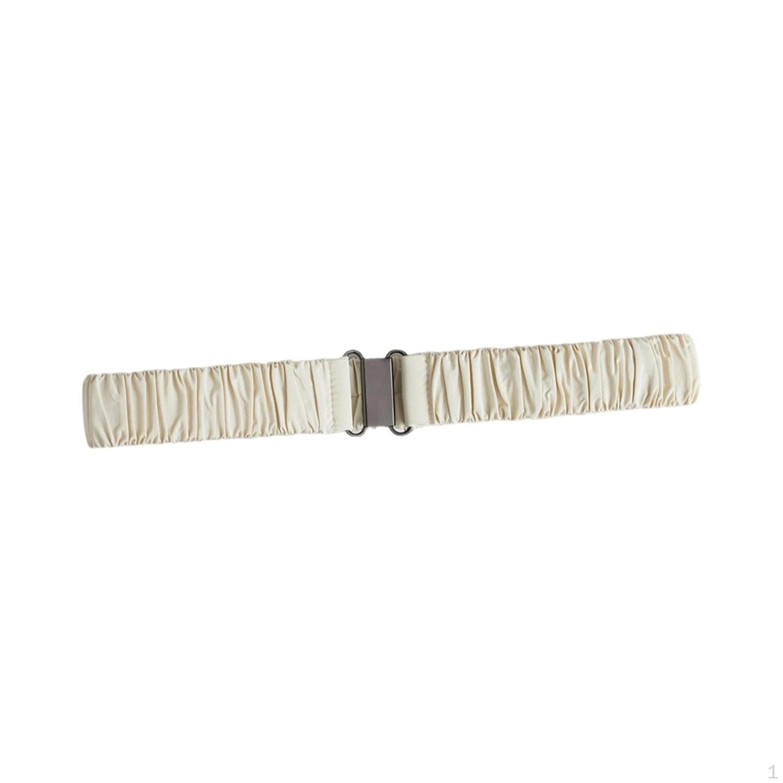 

Elastic Belt with Buckle for Women, Ideal Down Jackets, Padded Outerwear. Beige