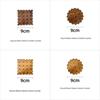Creative Solid Wood Cookie Coasters Non-Slip Heat Resistant Wooden Coaster Biscuit Shape Heat Insulation Pad Kitchen Accessories