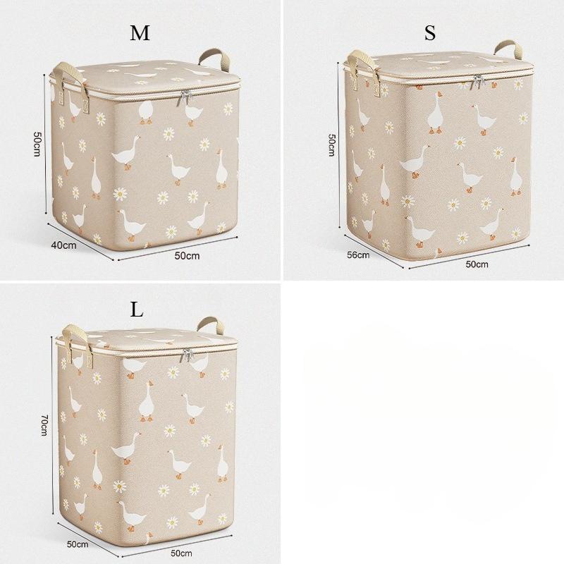 

2026 Cotton Quilt Storage Bag Large Capacity Quilt Storage Box Non Woven Clothes Special Storage Moving Luggage Bag Portable 100L жовтий