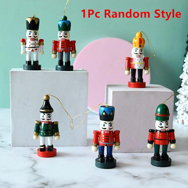 

1pc Cartoon Walnuts Soldiers Band Dolls Miniatures 13CM Nutcracker Puppet Ornaments Desktop Decoration Christmas Party Supplies