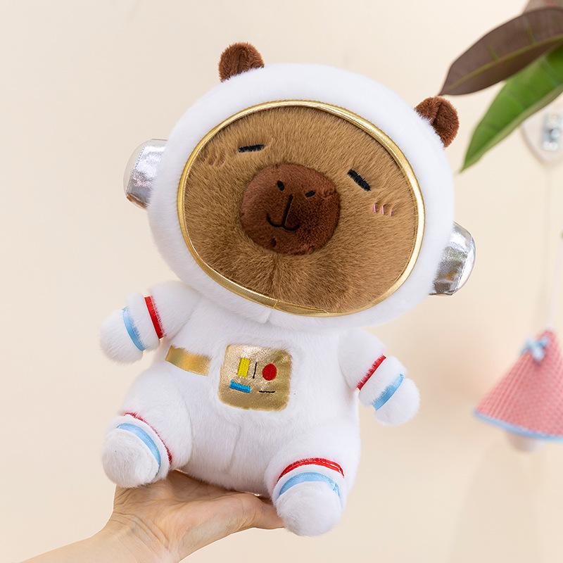 New Aerospace Capybara Plush Toy Doll Throw Pillow Cute Doll Children's Birthday Gift Pillow