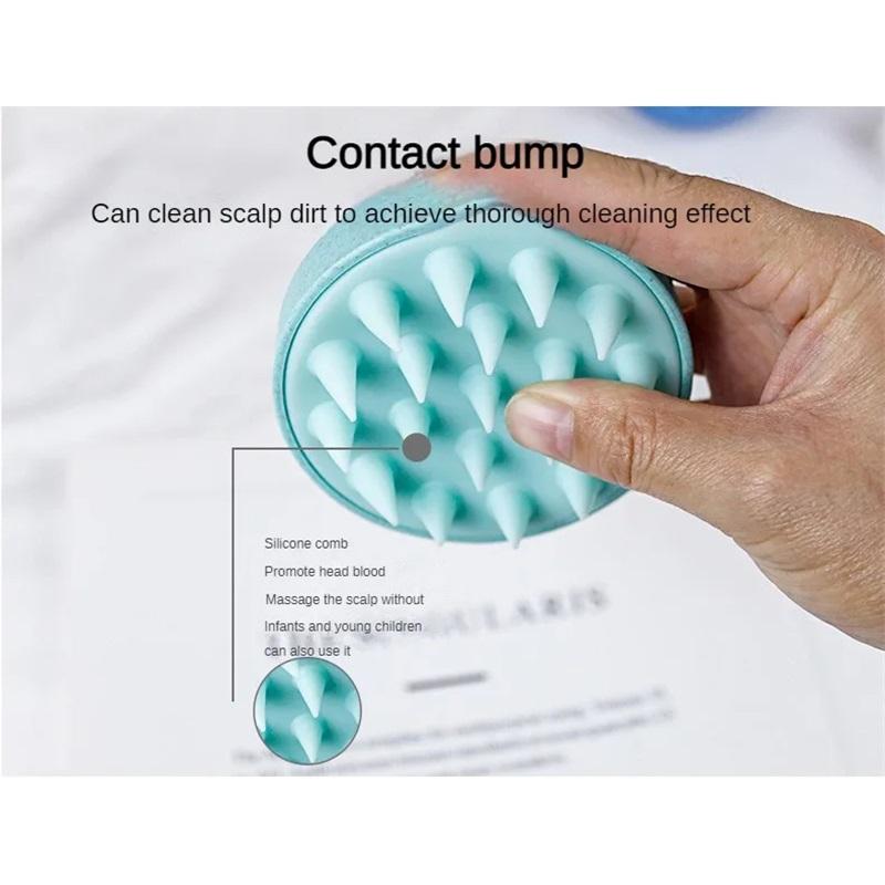 1 szt. Silikonowa szczotka do szamponu Szczotka do masażu ciała Szczotka do kąpieli i prysznica Salon fryzjerski Narzędzie do masażu skóry głowy Grzebień do mycia włosów