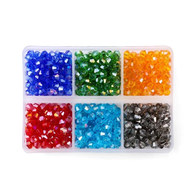 600pcs/lot 4mm Plated Color 5238 Bicone Beads Loose Spacer Beads Austria Jewelry Beads for Sewing Diy Supplies Jewelry Making