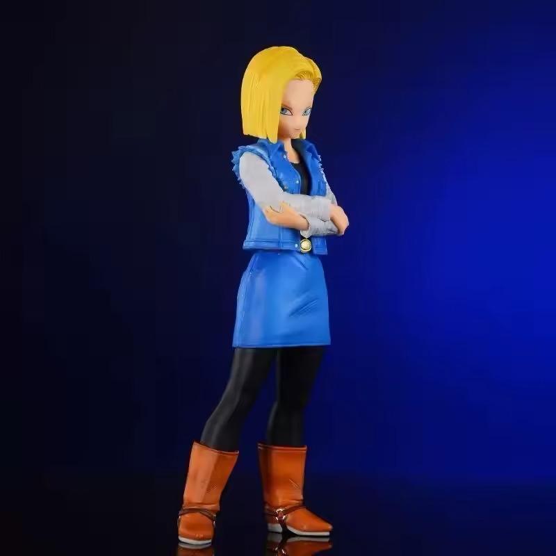 24Cm Anime Dragon Ball Z Android 17 18 Figure Android 18 Pvc Action Figures Collection Model Toy’S For Children Christmas Gifts