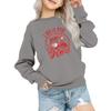 Kids' Fashion Loose-Fit Casual Long-Sleeve Christmas Print Oversized Crewneck Sweatshirt