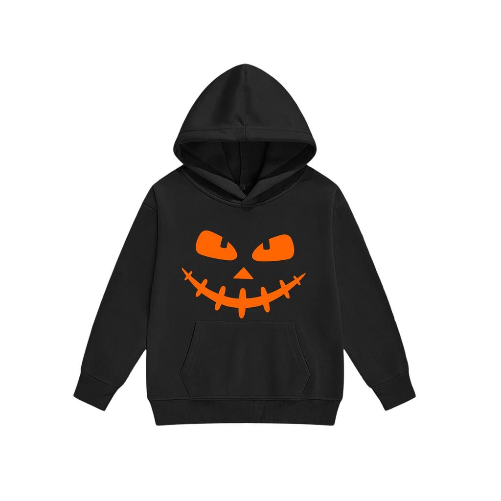 Kids Halloween Hoodie Set Long Sleeve Pullover Sweatshirt with Front Pocket and Elastic Waistband Pants Comfortable Fit for Boys and Girls