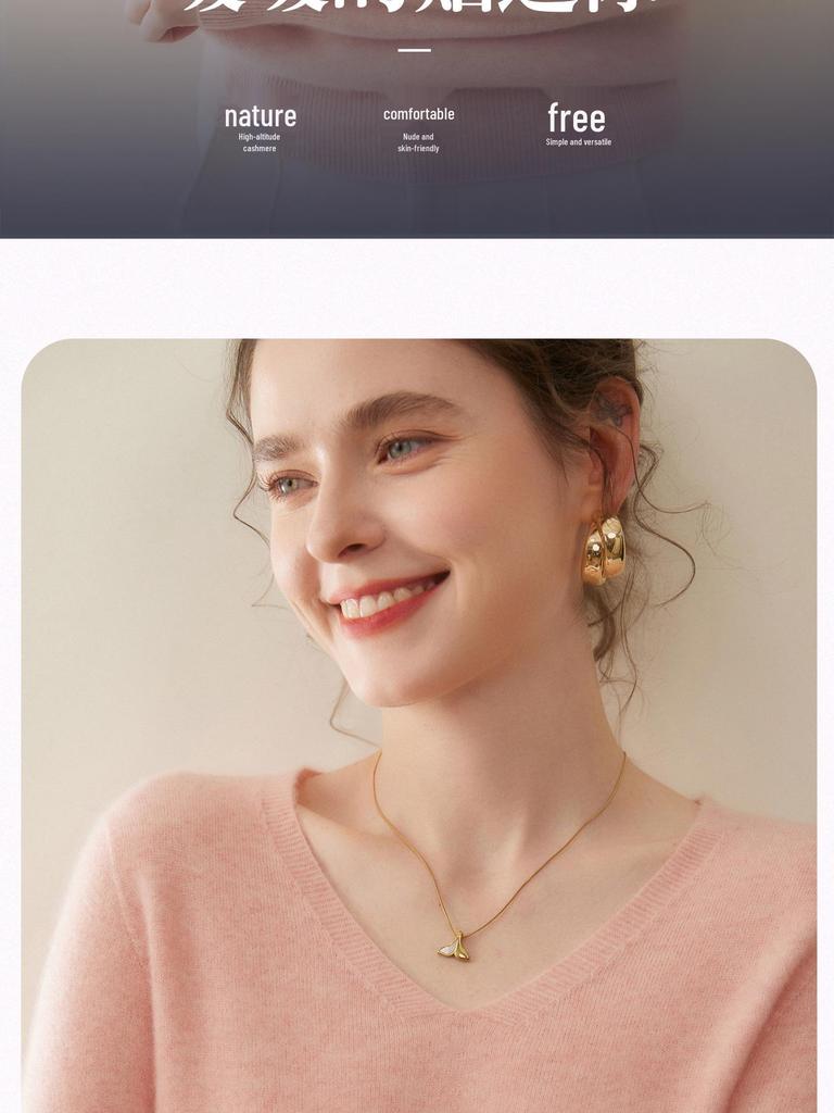 Women's Soft Cashmere Sweater: Loose, Versatile Knit for Autumn & Winter