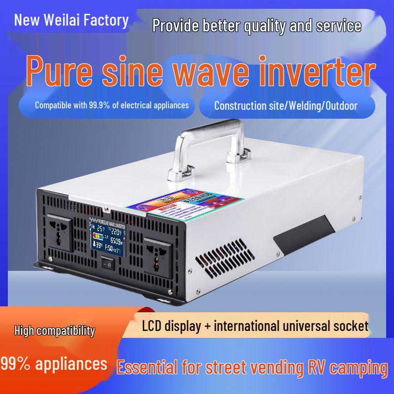 High-Power Pure Sine Wave Inverter: 12V-72V to 220V for Trucks, Freezers & Welding Machines