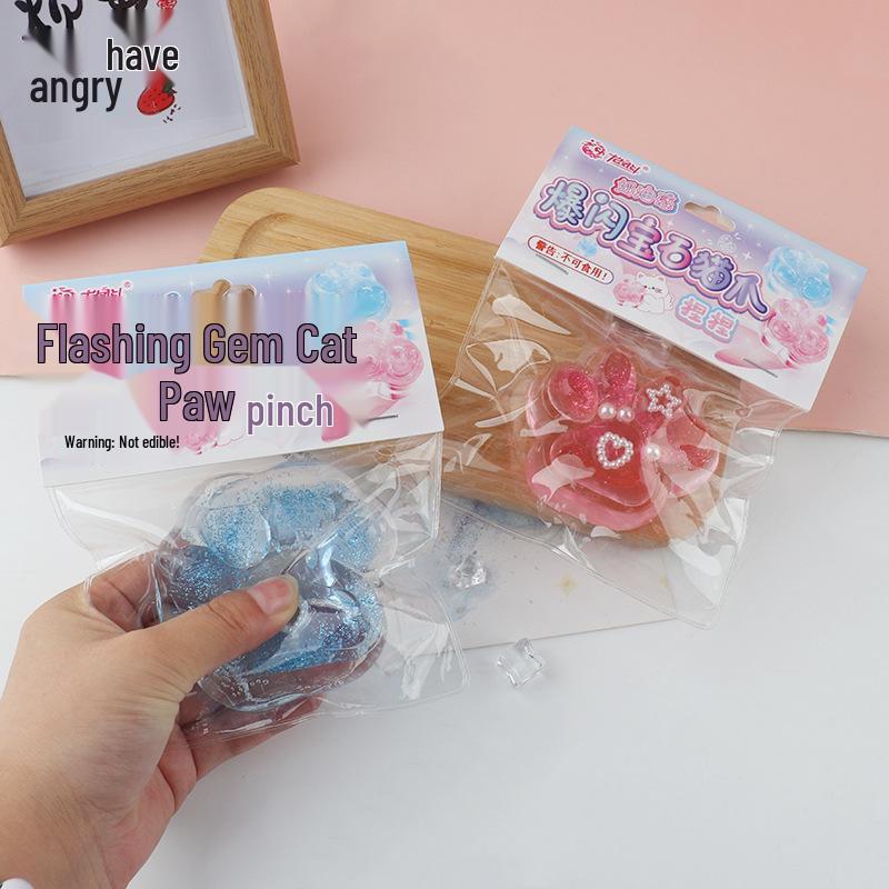 Kid's Creative Decompression Cat Paw Stress Ball – Soothing Fidget Toy Gift