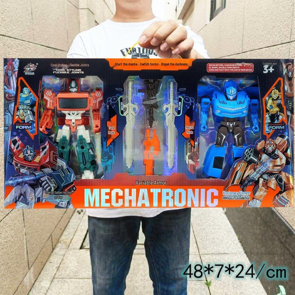 Transforming Car Robot Toy for Kids - Big Gift Box for Kindergarten & Training Class