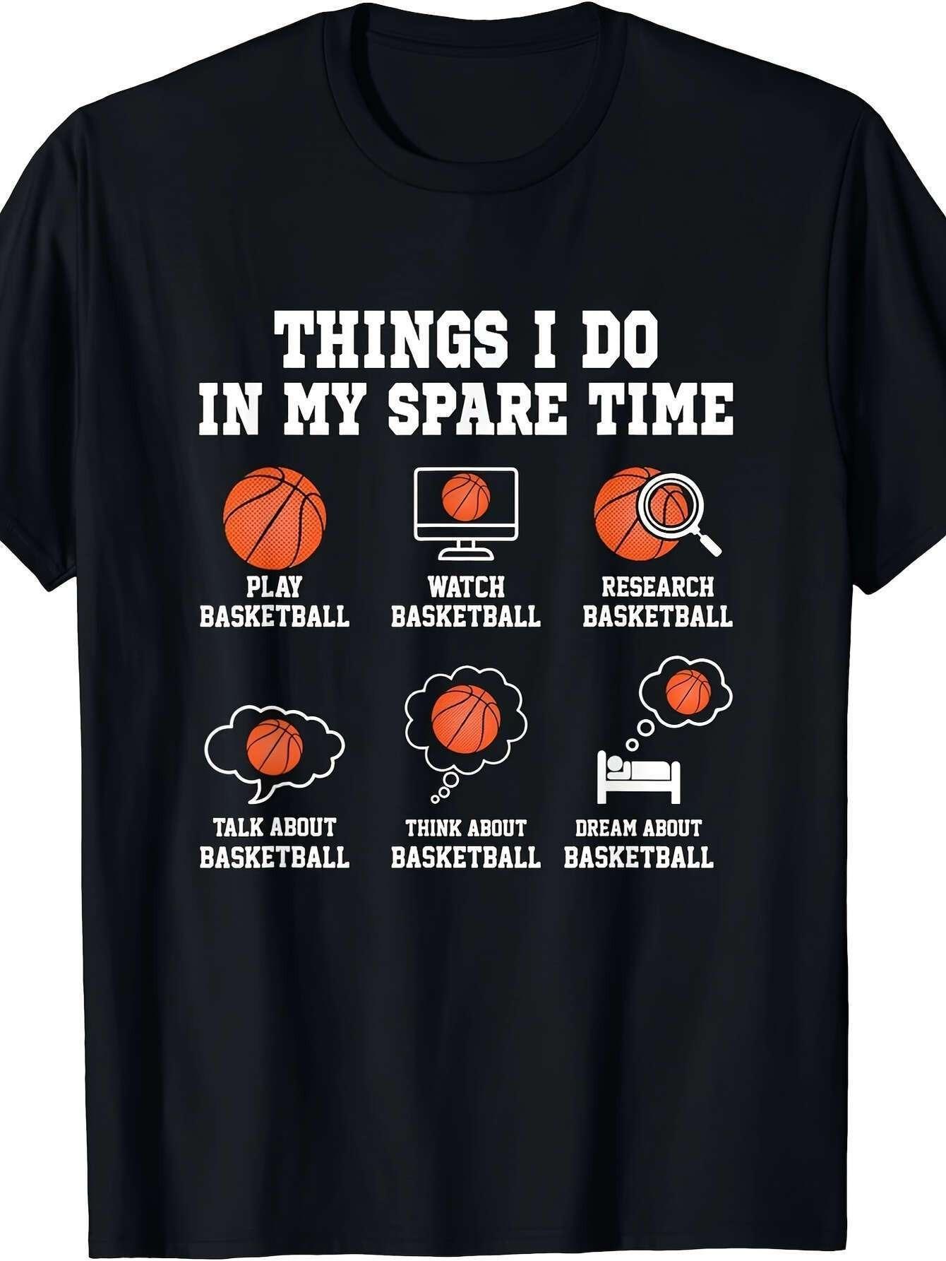 T-Shirt y2k Basketball Enthusiast T Black/White 4XL