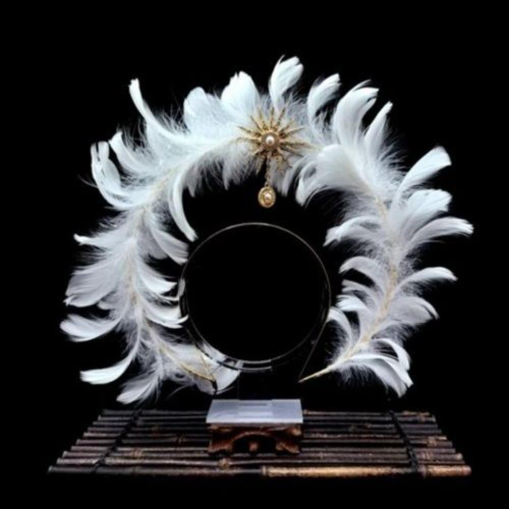 Dress Up Props Feather Halo Crown Headband Double Layer Wing Hair Hoop  Christmas Party