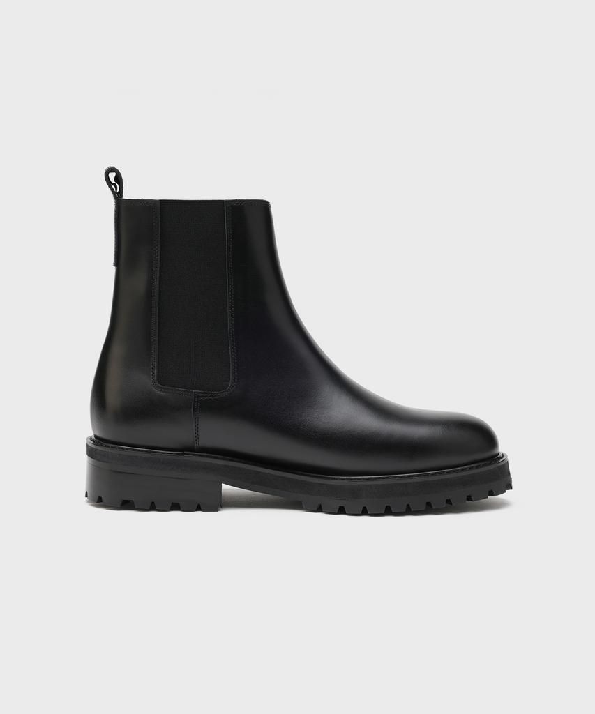 Firenze Atelier [Vibram] Round Toe Basic Chelsea Boots 9703 [Fg Black]