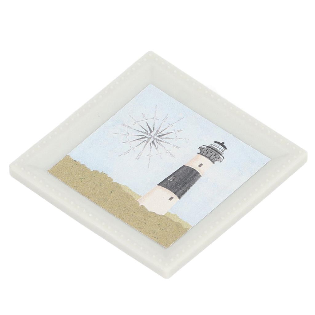 4pcs 1:12 Dollhouse Paintings Picture Mediterranean Style 1/12 Miniature Framed Wall Art Miniature