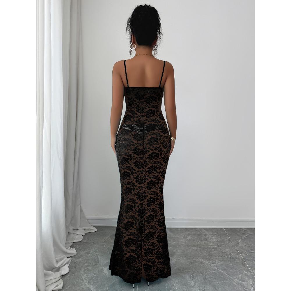 Elegant Style Suspender Hollow Skirt Dress Women's Clothing Autumn and Winter 2025