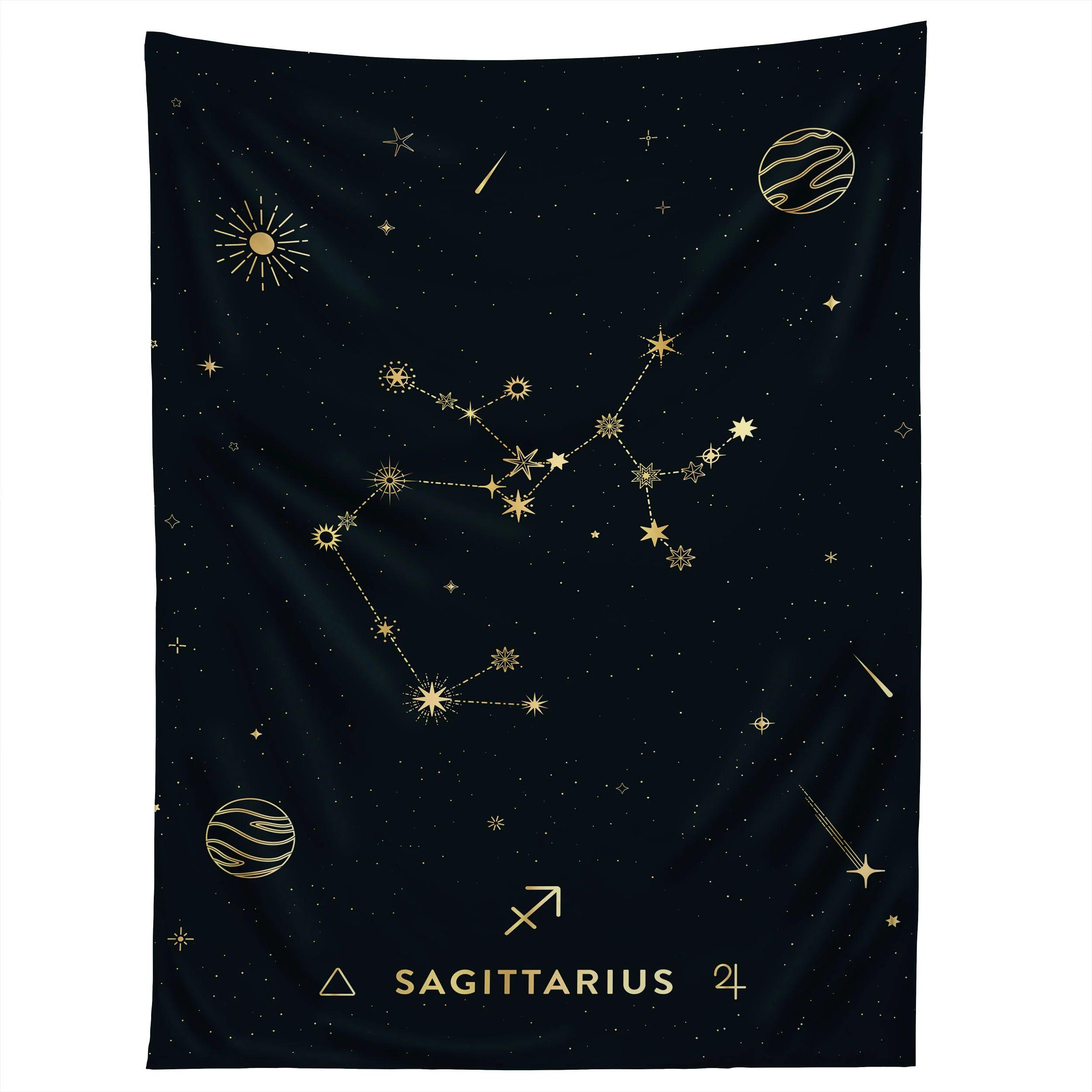 Tapestry of gold of the constellation Sagittarius 75x100