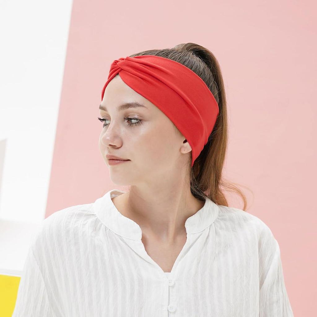Europäisches & Amerikanisches Hochelastisches Yoga Sport Stirnband - Breit, Bonbonfarben, Schweißabsorbierend für Laufen & Radfahren