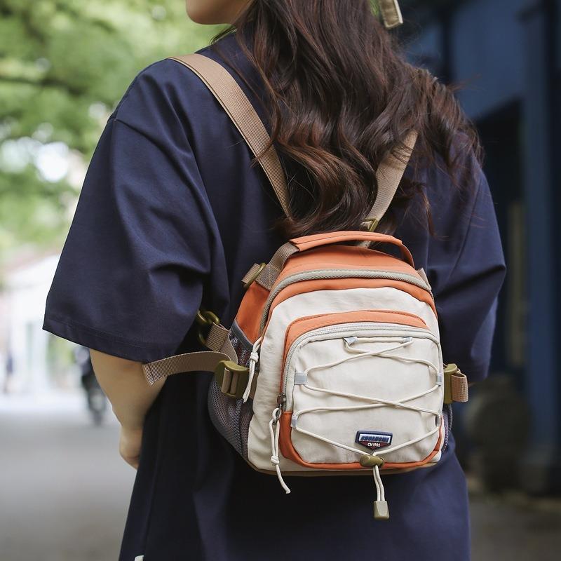 Multifunctional messenger bag Women's mountain climbing hiking lightweight small bag Leisure personalized sports shoulder backpack