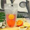 Portable Disposable Beverage Bags with Straw 450ML Ice Drink Pouches Leak Proof Resealable Drink Pouches