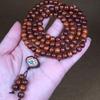 Vintage Hainan Huanghuali Tiger Stripe Buddhist Beads – Perfect for Gifts and Personal Use