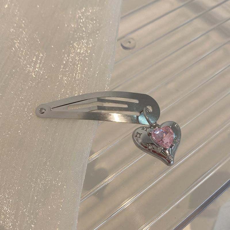 Ins Korea Rhinestones Bowknot Loves Metal Hairpin BB Clip Side Broken Hair Bangs Clip Word Clip Forehead Simple Clip