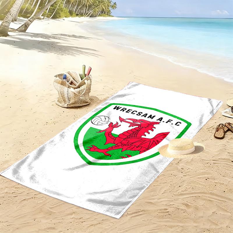 Wrexham AFC Print Beach Towel, Large Soft Quick Dry Towel for Beach Camping Swimming