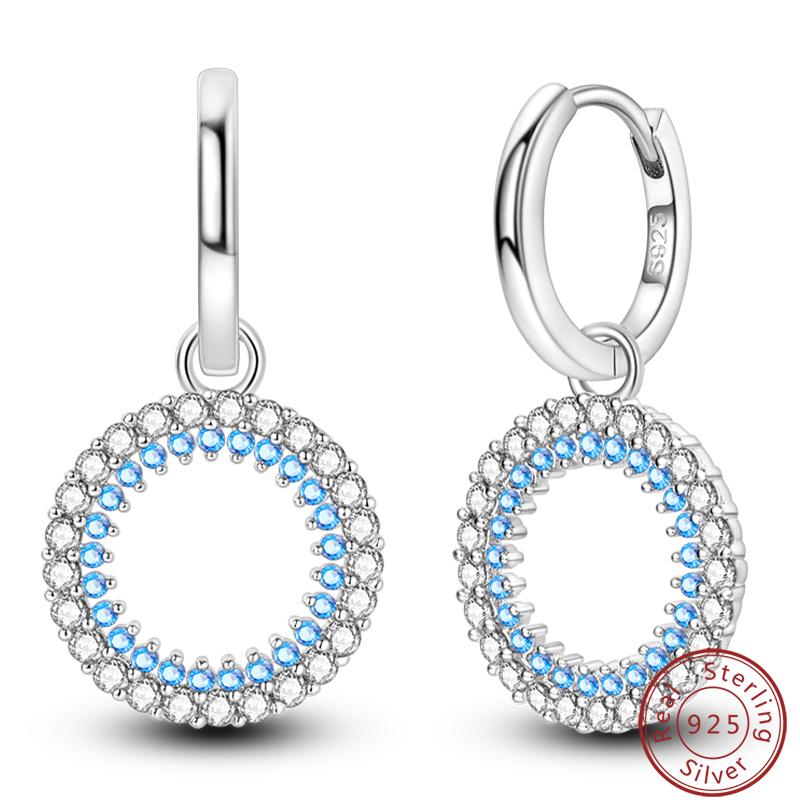 Damen Romantische 925 Silber Schneeflocke Stern Funkelnde Zirkonia Weihnachten Winter Ohrringe Passend für Hochzeitsfeier Exquisiter Schmuck