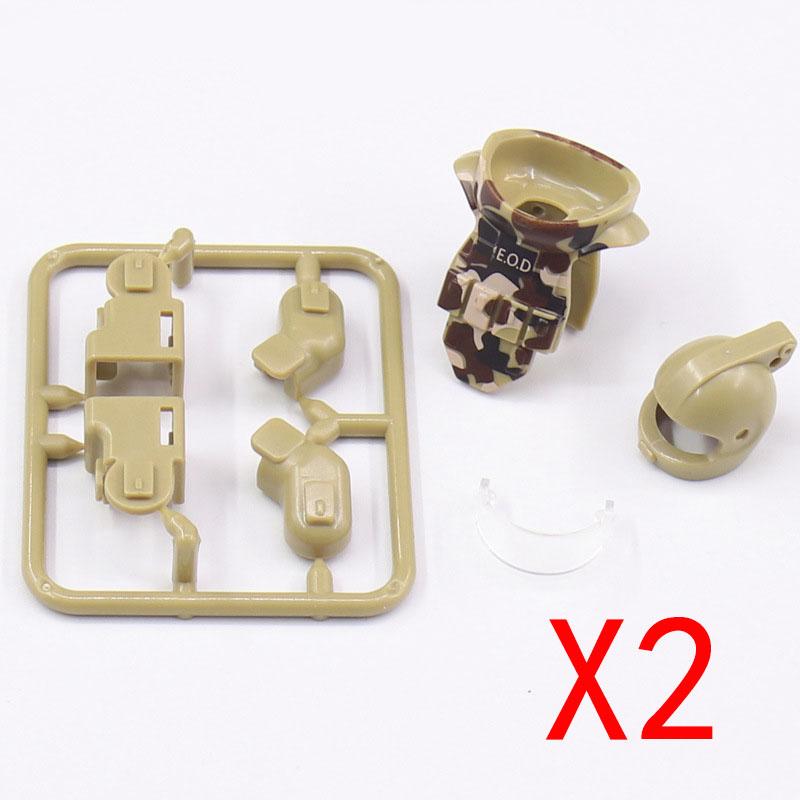 Military Building Blocks Solider Figures Weapons RPG Equipment Vest Equipment Accessories Bomb Disposal Suit Samurai Sword MOC