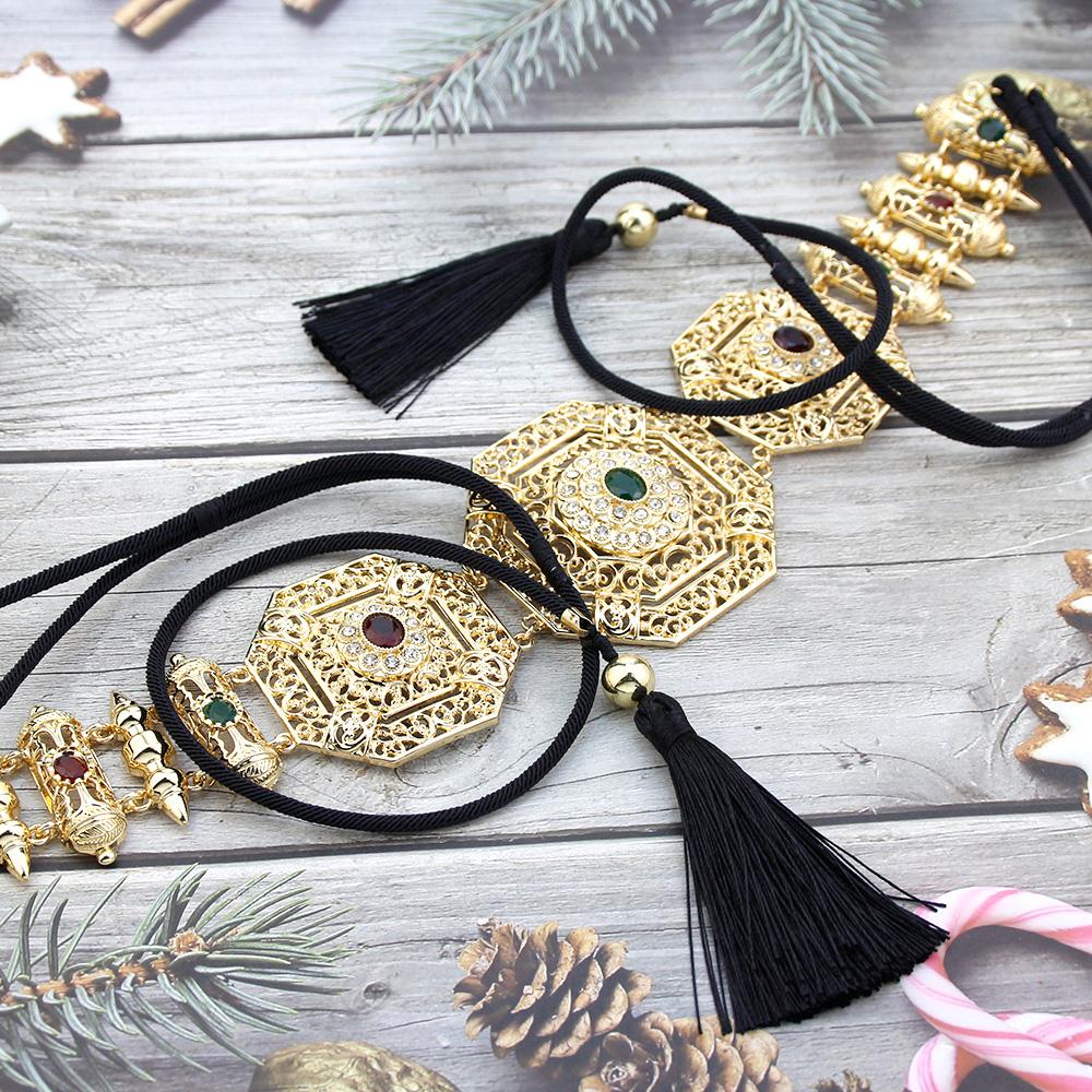 Exquisite Hand-woven Women's Rope Belt Waist Chain Wedding Jewelry Belt Robe Accessories