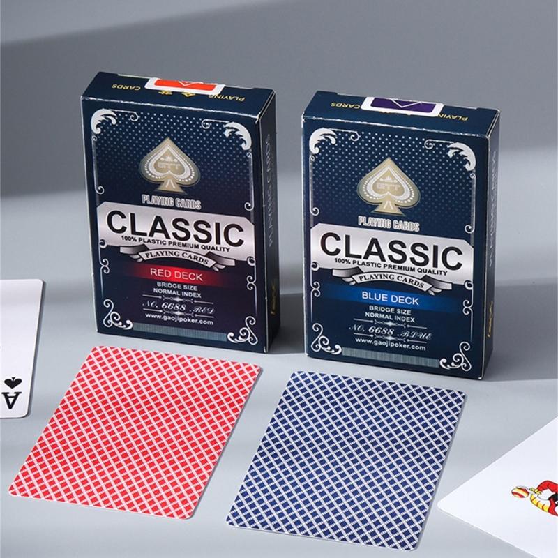 PVC Waterproofs Film Playing Card Plastic Playing Card Board Games Poker Card Practical Gift for Adults and Seniors
