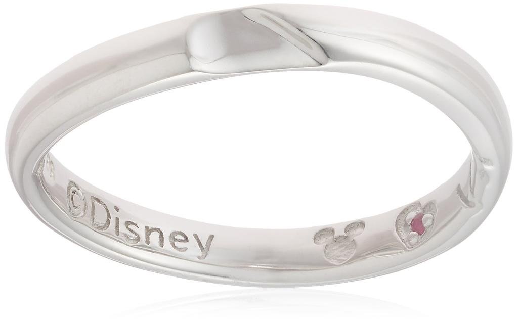 ESTELLE Ruby Silver Disney Pairing Rings for Men, HEART, 0191-0698-0017-0019, Japanese Size 19