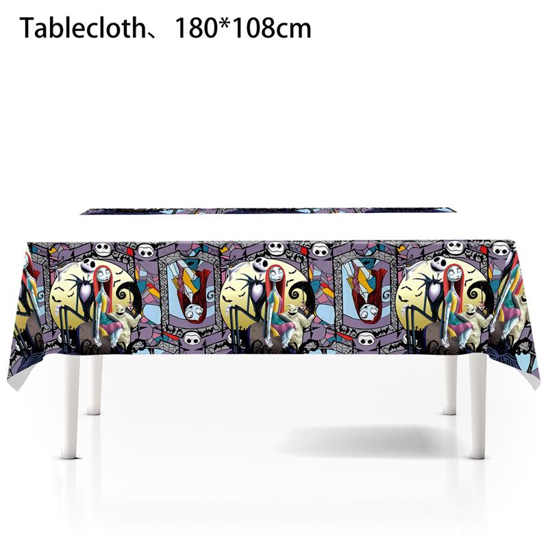 Halloweenský ubrus Fright Night: Design Hrad Dýňového Ducha, Jednorázový PE Materiál