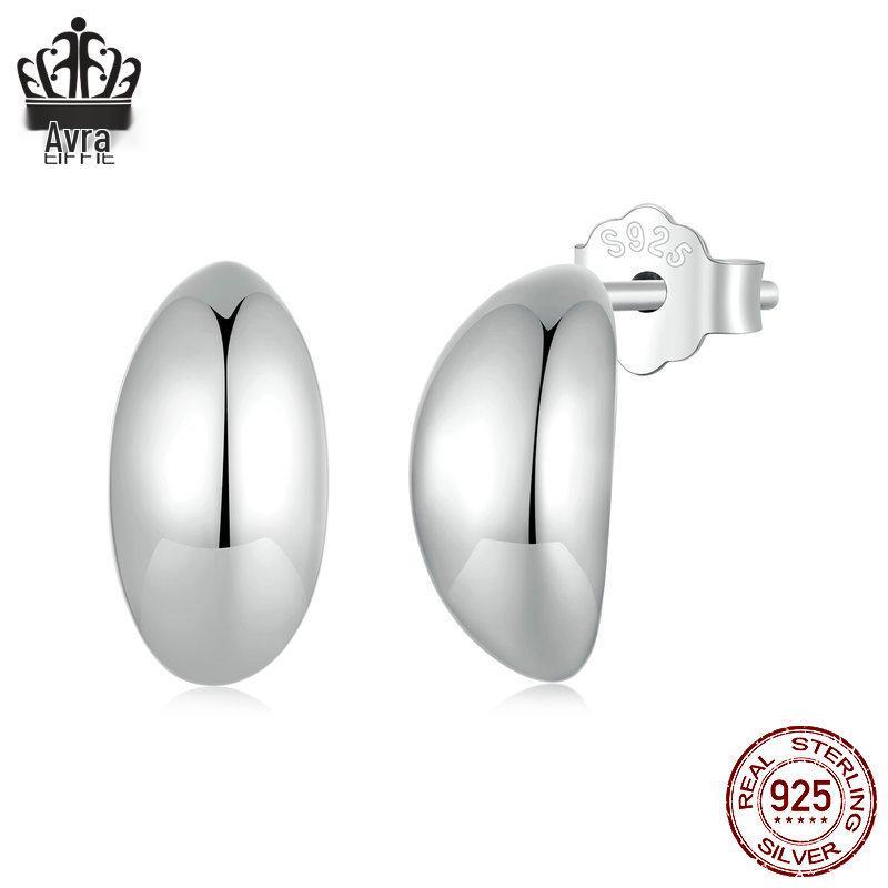 Avle Daily Versatile Moon S925 Sterling Silver Earrings for Women - Hot Sale