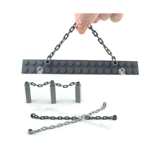 10Pcs/set Chain Bricks Military Building Block City military Scene Accessory MOC DIY Parts 30104 92338 chain Toys For Children