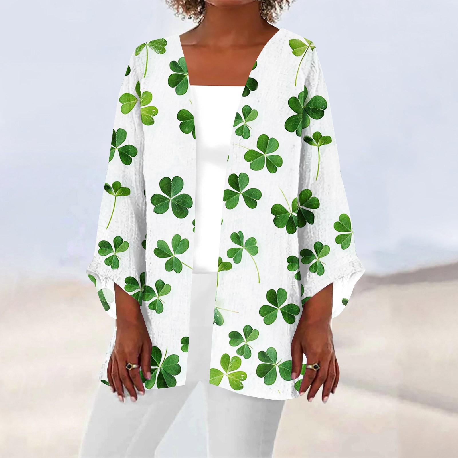 

Женская повседневная и модная легкая куртка средней длины с принтом ко Дню святого Валентина, кардиган XL белый